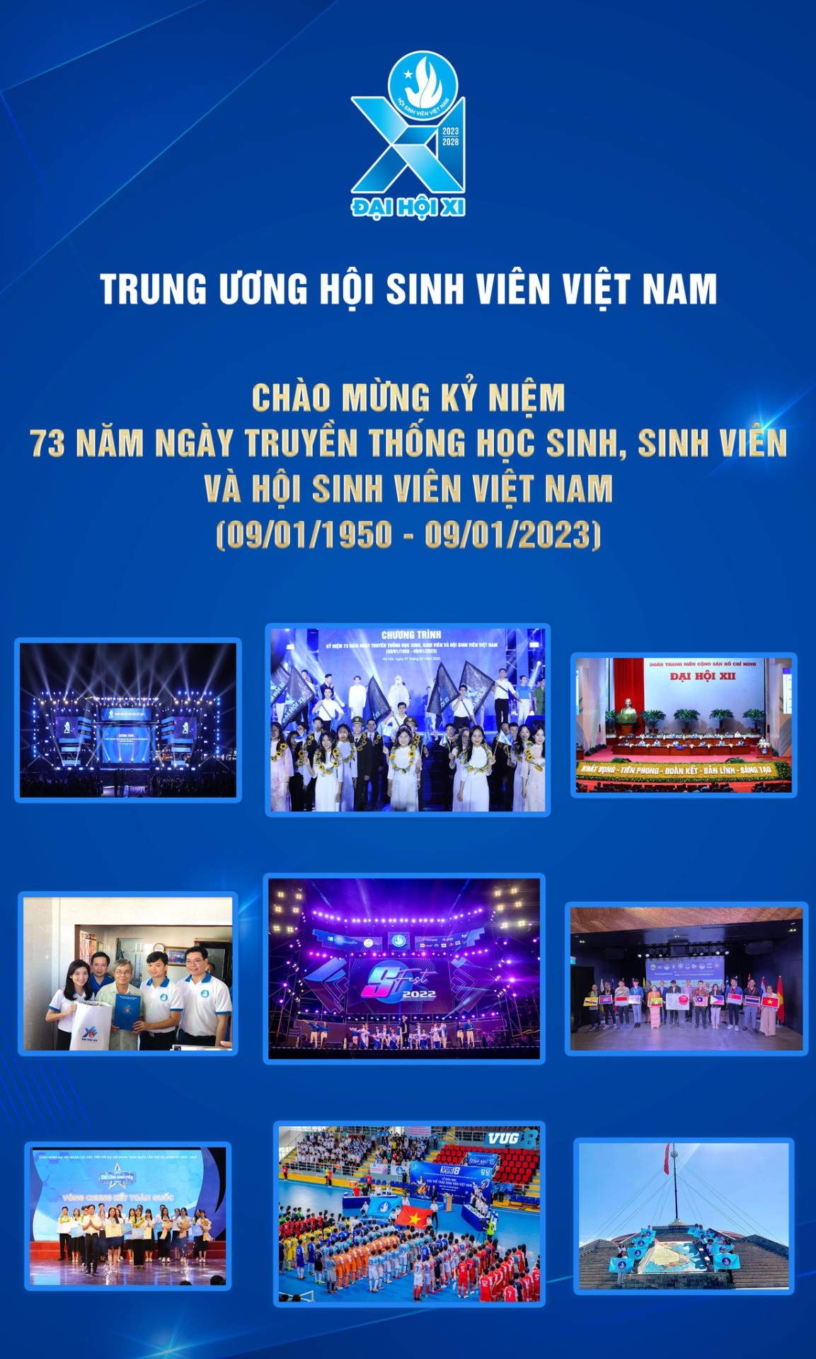 Chào mừng 73 năm ngày truyền thống học sinh sinh viên và Hội Sinh viên Việt Nam (09/01/1950 - 09/01/2023)