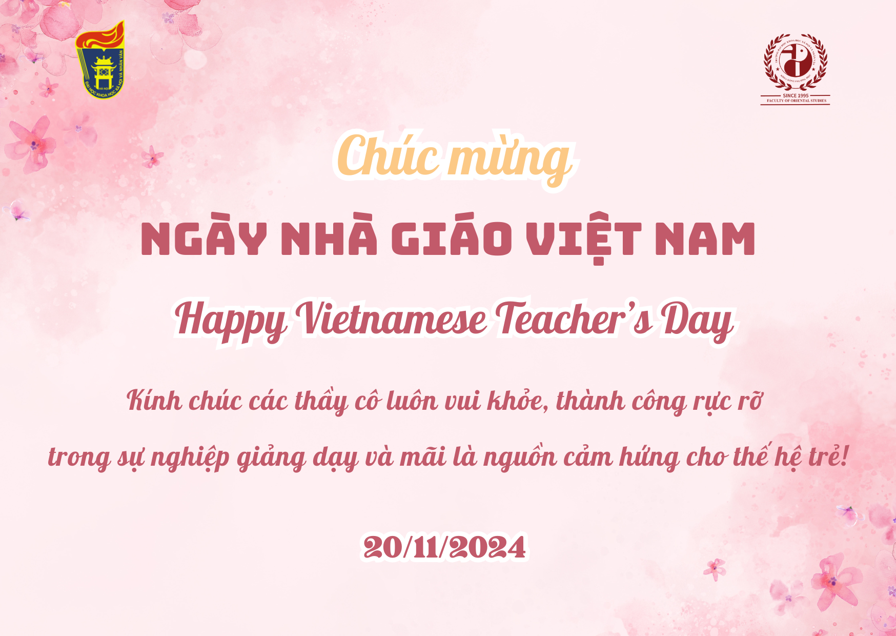 Thông điệp chúc mừng ngày Nhà giáo Việt Nam 20/11