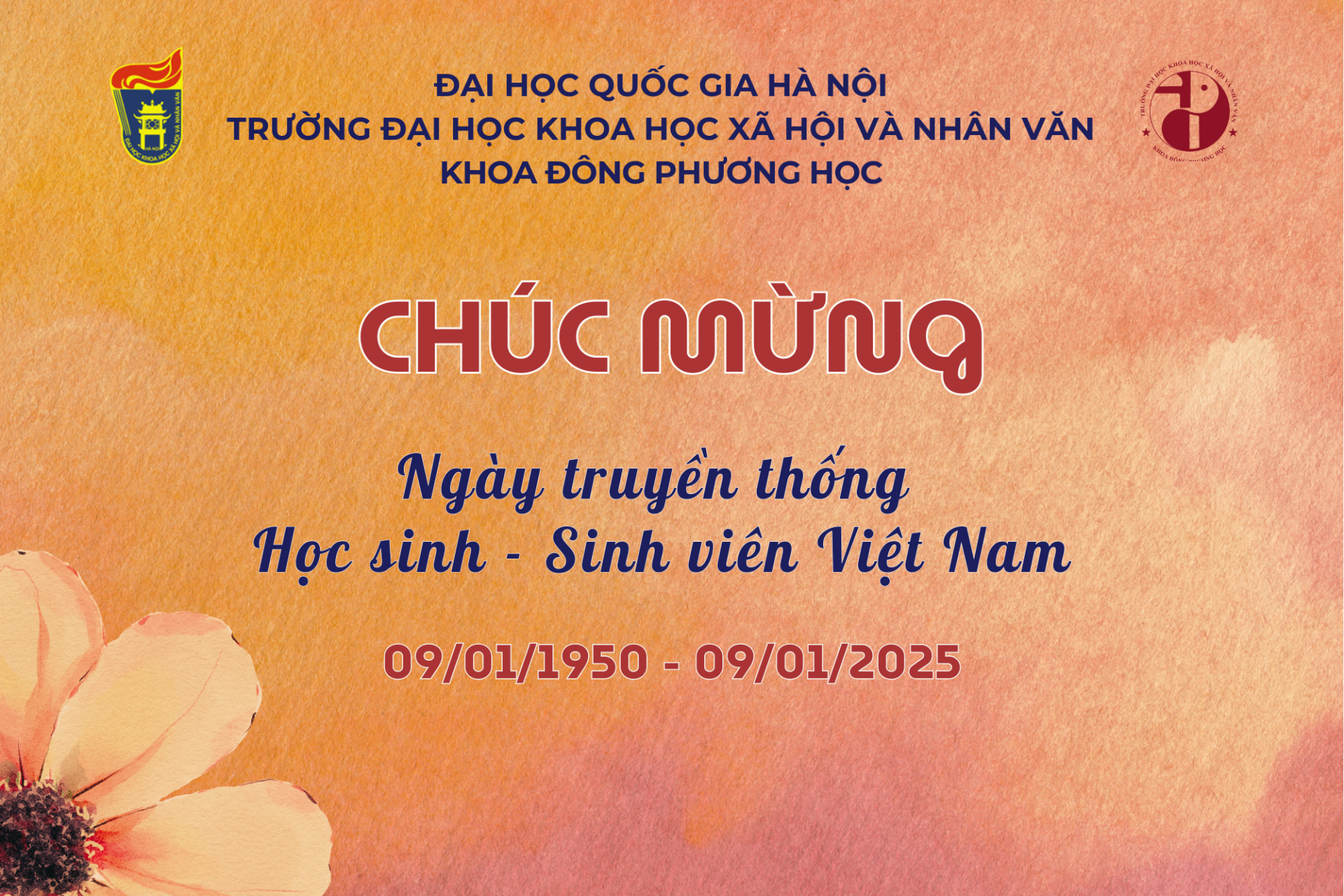 Chúc mừng 75 năm Ngày Truyền thống Học sinh - Sinh viên Việt Nam